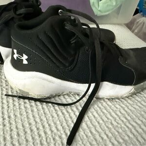 Under Armour Kids Black and White Shoes